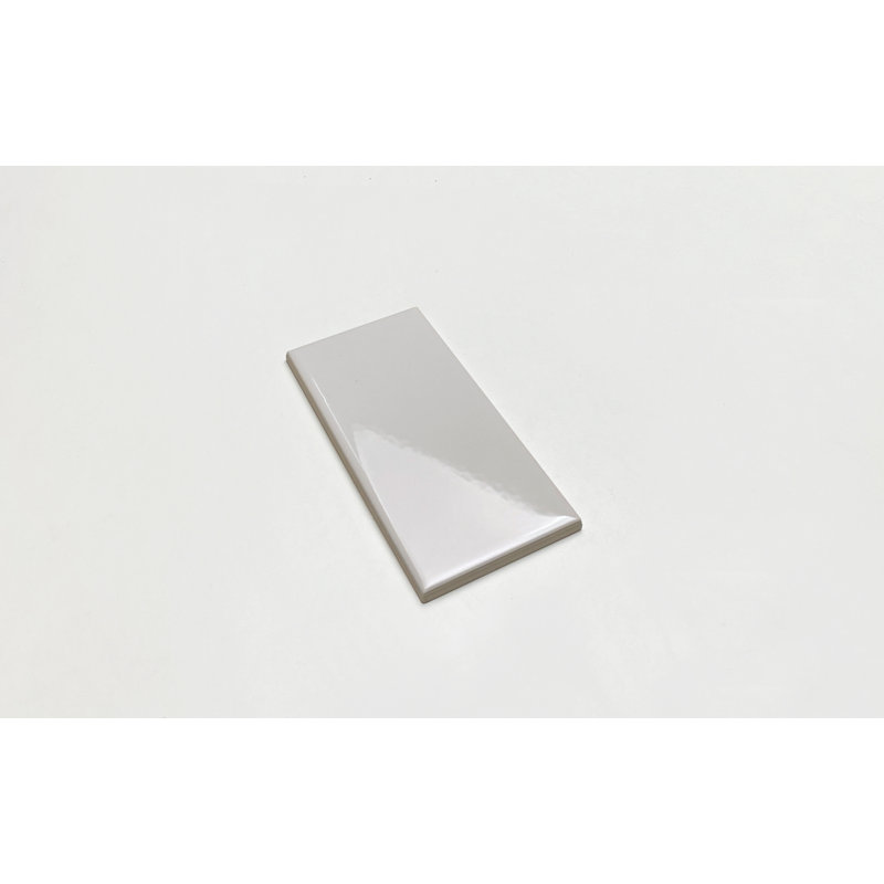 Hudson 3" x 6" Ceramic Subway Tile, Warm Gray Glossy