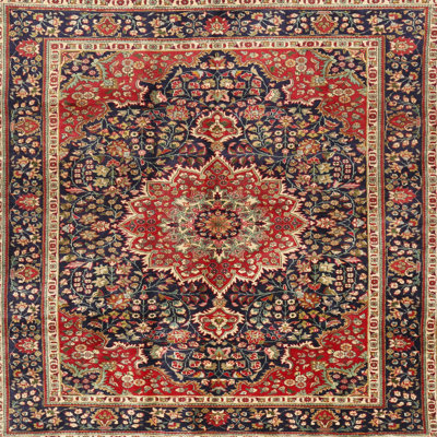 Tapis bleu marine oriental