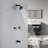Wall Mounted Shower System With Tub Spout Double Handle Shower Faucet Set Brass Shower Trim Kit With Rough-In Valve-113579701