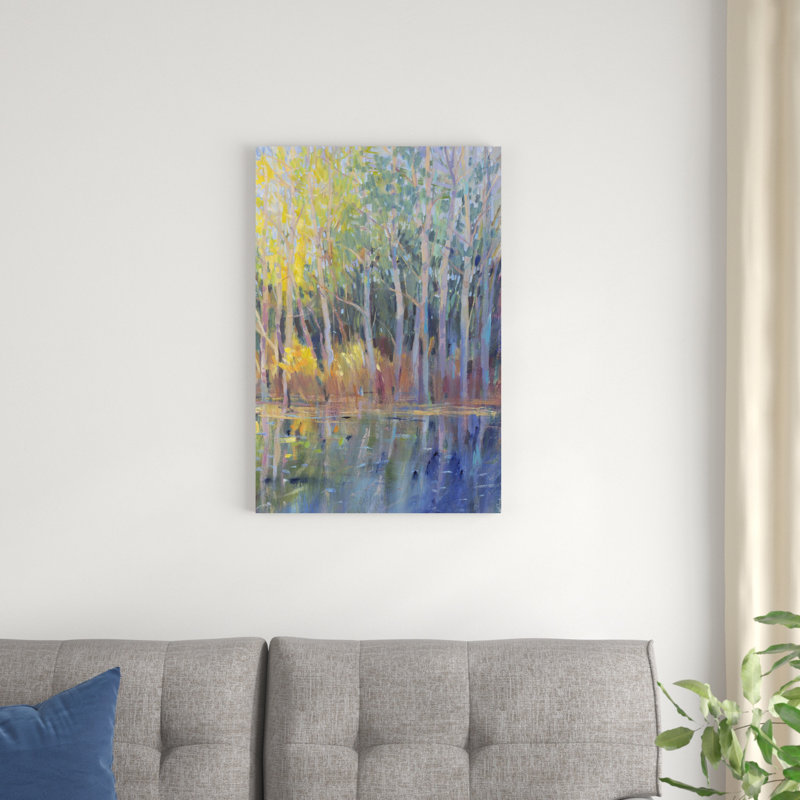 Arbres réfléchis I, H 30 po x l 20 po