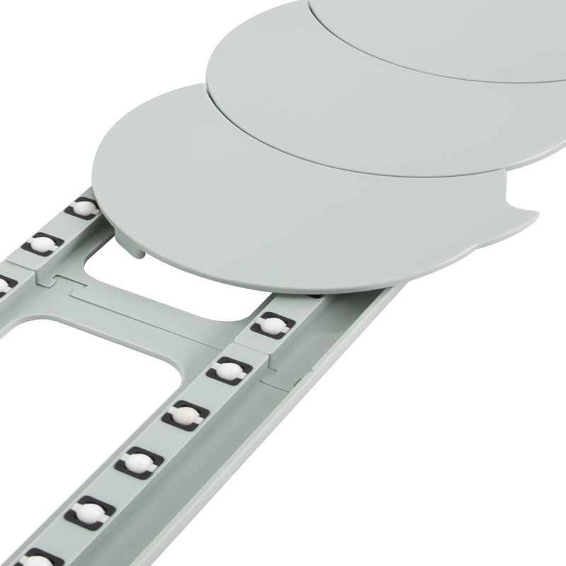 Rotating Plastic Dining Table Manual Swivel Adjustable Food Serving Train, 63.04" W x 20.5" D