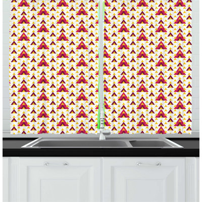 Geometric Kitchen Curtain