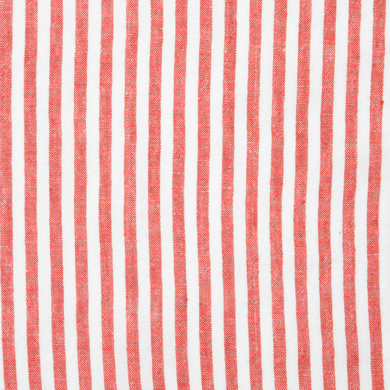 Adamsburg Linen Striped Square Napkin, Tomato
