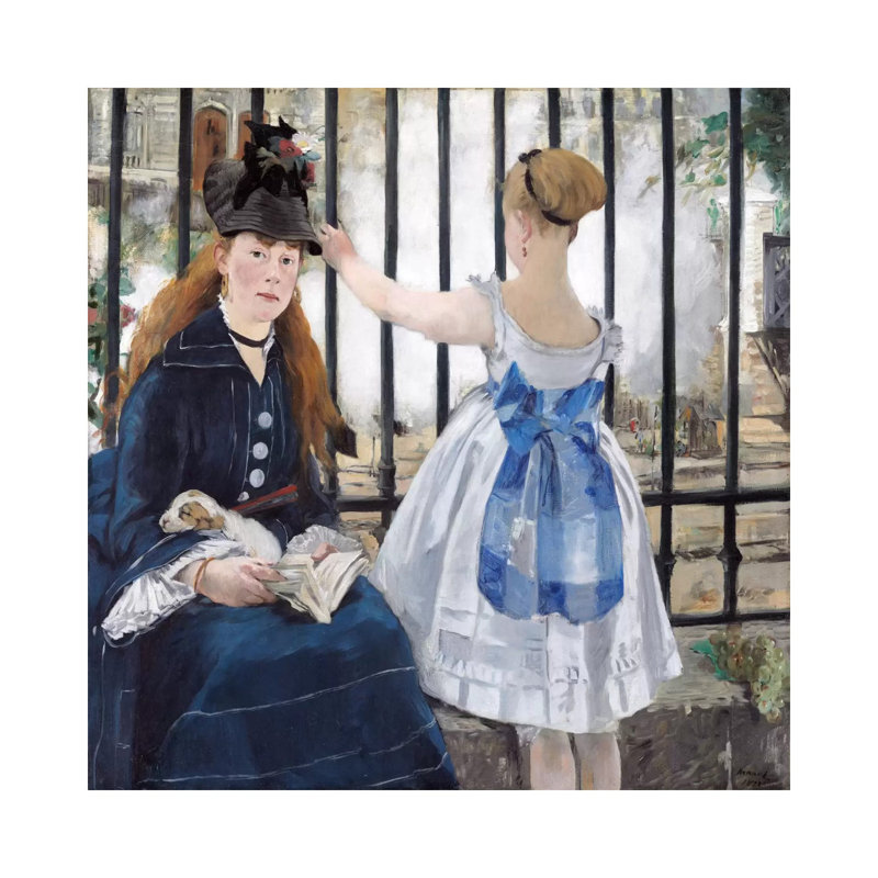 The Railway, 1873 by Edouard Manet - 1 Piece Wrapped Canvas Painting, 66.04 cm H x 66.04 cm W x 1.91 cm D