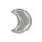 7" Silver Crescent Cast Iron Vanity Tray