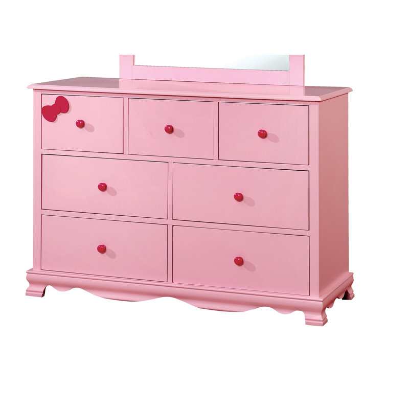 Commode 7 tiroirs Eiler, Rose