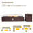 56" Rectangle Concrete Propane Fire Pit Table With Propane Tank Cover-1242534416