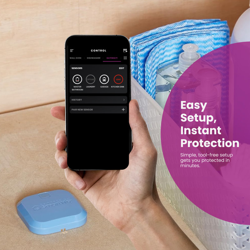 Single Gateway Single Sensor Water Leak Detect Kit