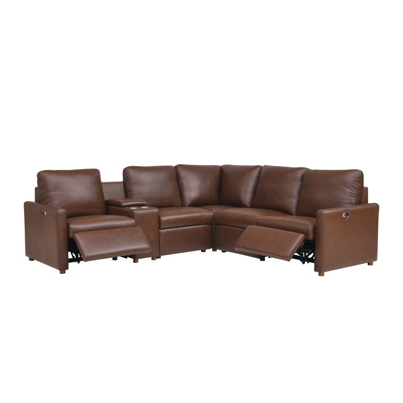 Canapé modulaire inclinable The Seaside, Espresso Top Grain Leather