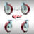 4 Piece Poly on Aluminum Caster Set