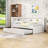 Twin Wooden Bed with Trundle,USB and LED-106847433