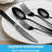 50 Piece Silverware Set Service for 10,Premium Stainless Steel Flatware Set,Mirror Polished Cutlery Utensil Set-1955361648