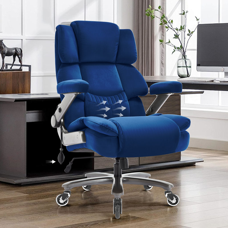 Fauteuil de bureau ergonomique Wayfair Nagib, Bleu