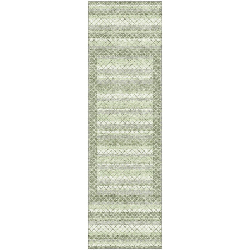Tapis géométrique de qualité supérieure lavable à la machine Ansley, Tapis de couloir 2 pi 3 po x 7 pi 6 po