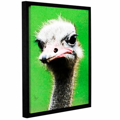 Ostrich' Framed Photographic Print On Canvas -  Bungalow Rose, BLMT4120 41791189