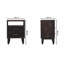 45cm W Solid Wood Bedside Table