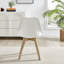Scandinavian Style Glass and Metal Leg Square Dining Table Set - 4 Modern Wooden Leg Dining Chairs-90975478-86771310