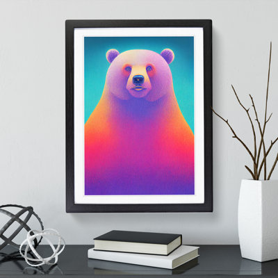 Colourful Bear - Single Picture Frame Print