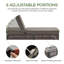 Chaise longue de patio Laguna, fauteuil inclinable de luxe avec dossier à 6 positions et coussins de 5 pouces, ensemble de 4 avec 2 tables d'appoint-1564990617