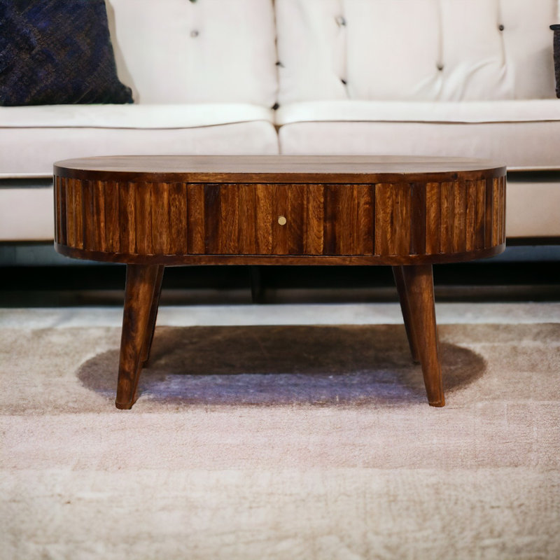 Solid Wood Coffee Table with Storage