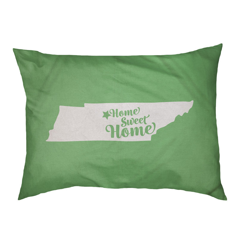 Coussin stylisé pour la maison Nashville, Petit (L 18 po x l 28 po), Vert