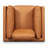 Cadiz Full-Grain Genuine Italian Leather Lounge Chair