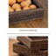 Rectangle Solid Wood Serving Tray Ottoman Tray