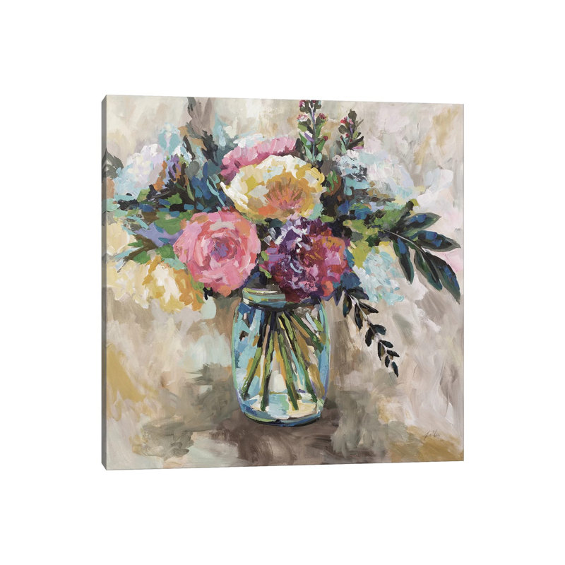 Masons Bouquet Light by Jeanette Vertentes - Wrapped Canvas Print, 45.72 cm H x 45.72 cm W