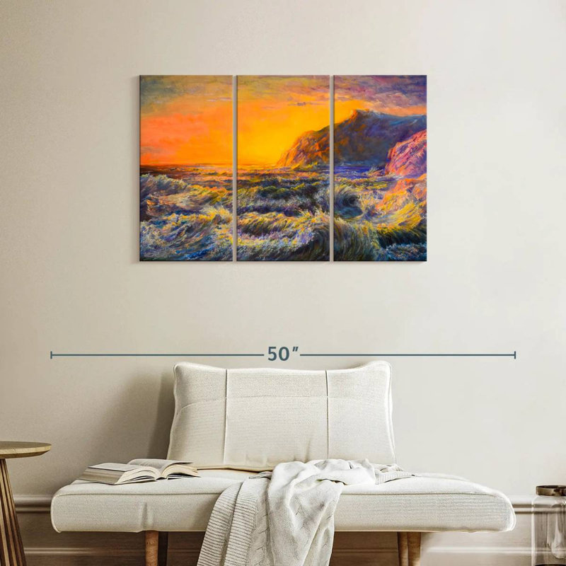 Coucher de soleil hawaïen Gillard, H 24 po x l 38 po