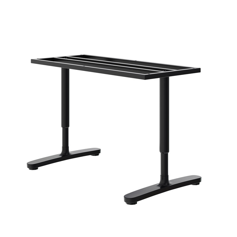 2Pcs Black Adjustable Height Table Underframe, Black
