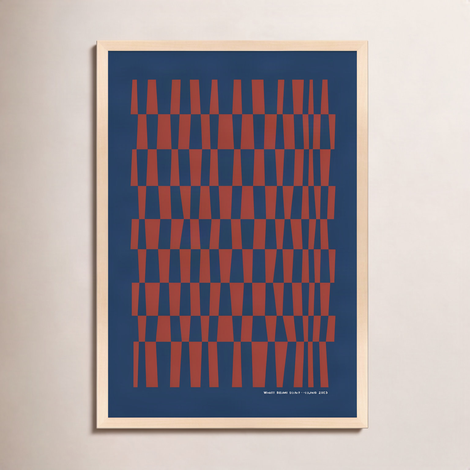 Vibrant Intersections 6 Print, Maple Framed, 20" H x 14" W