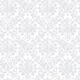 Nordic Elements Damask Flat 32.81' L x 20.87" W Wallpaper Roll in Silver/White