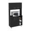 Armoire de cuisine à double porte, quatre pieds et trois tablettes-1878377398