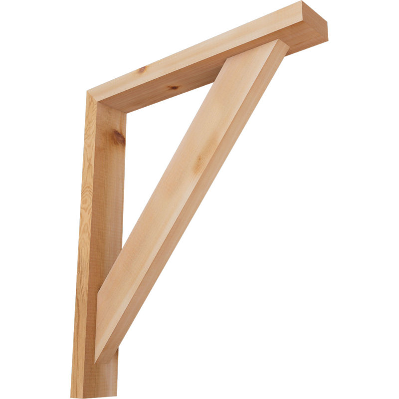 Support de bloc traditionnel avec entretoise décalée, 26 x 22, Cèdre rouge occidental de l 3 1/2 po (lisse)
