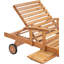 Chaise longue inclinable en bois de teck de qualité A 81 po Hammond