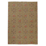 Flatweave Wool Ikat Area Rug in Beige And Multi