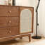 Vitrine simple en rotin