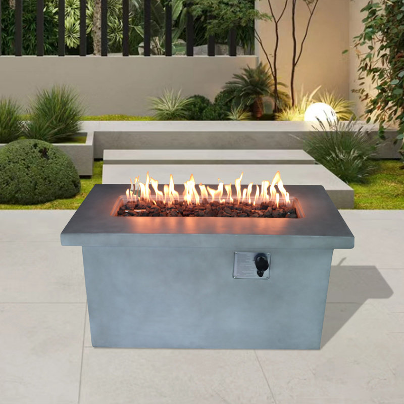 Foyer de table d'extérieur au propane ou au gaz naturel 24 po H , Gris