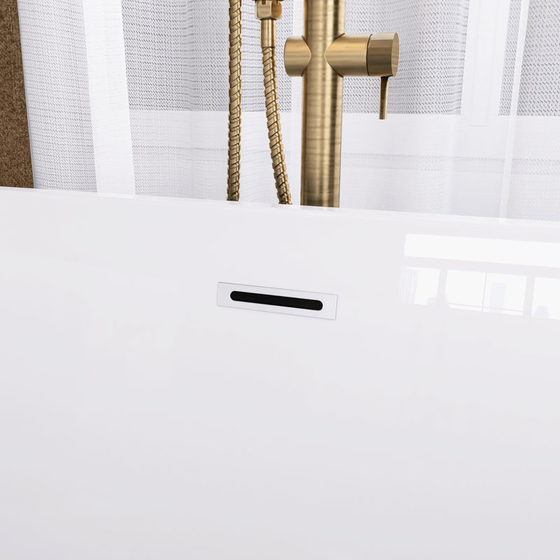 Baignoire de trempage autoportante en acrylique 59 po. X 29,5 po.