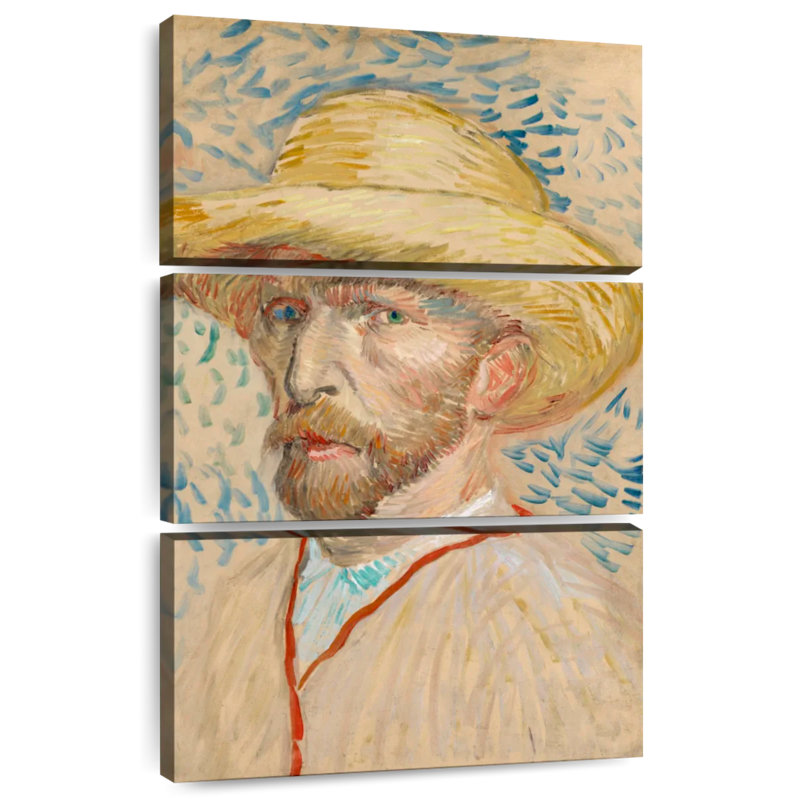 Autoportrait Leisha avec chapeau de paille, H 32 po x l 20 po