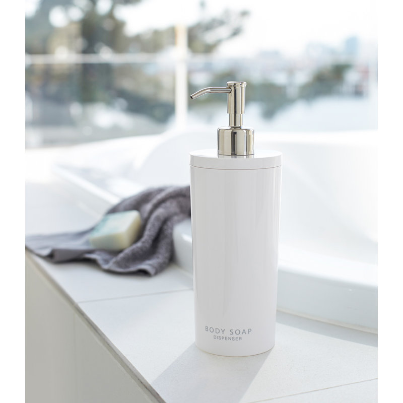 White ABS Resin and Stainless Steel Body Soap Dispenser