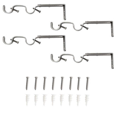 1" Double Bracket Oil Rubbed Bronze 4-pack