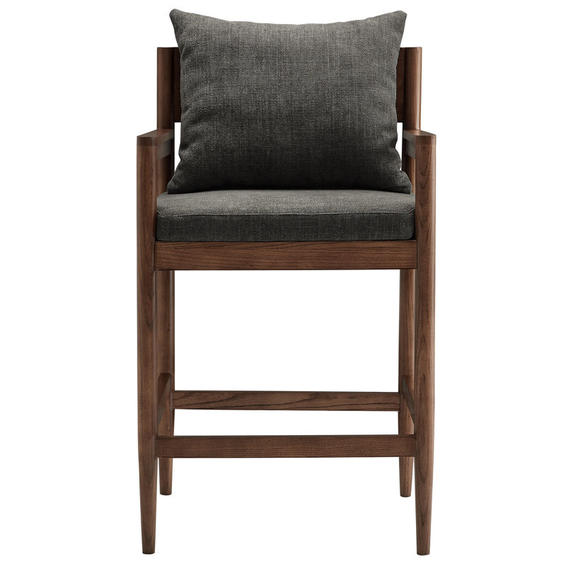 Tabouret de comptoir Remington, Gris anthracite, Tabouret de comptoir (siège d'une hauteur de 26,5