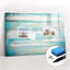 Magnetic Memo Board Whiteboard - 60 x 40 cm - Includes Marker and Magnets - Blue boards