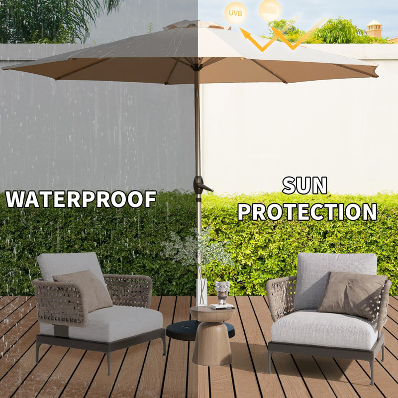 Parasol de table d'extérieur 10 pi - Abat-jour beige durable