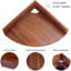 Ensemble de 3 tablettes d'angle flottantes en bois d'acacia massif