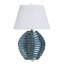 Ceramic Table Lamp - Kozen Blue - White Shade