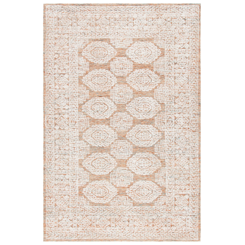Tapis oriental beige / brun en laine / coton touffeté à la main Korbin, Rectangulaire 3 pi x 5 pi