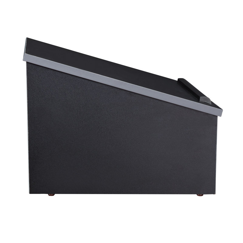 Black Thermofused Melamine Tabletop Lectern with Storage