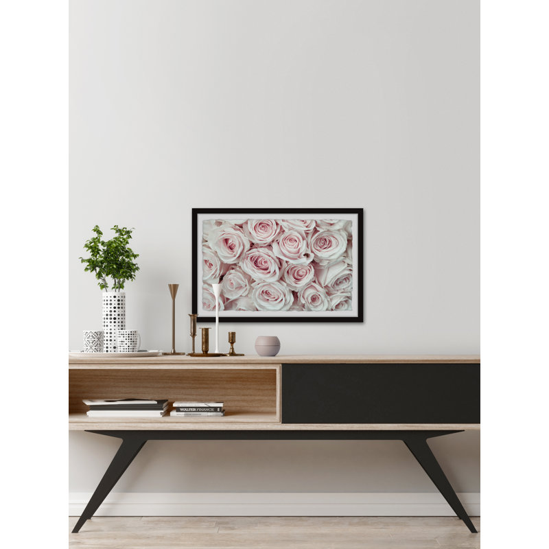 Faded Pink Roses 1 Piece Single Picture Frame Painting, 41 cm H x 61 cm W